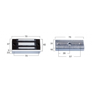 ZWORA ELEKTROMAGNETYCZNA 60KG DT-60